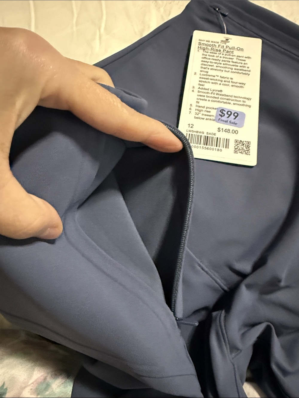lululemon Sooth Fit Pull on High-Rise Pants Blue - Picture 8 of 10